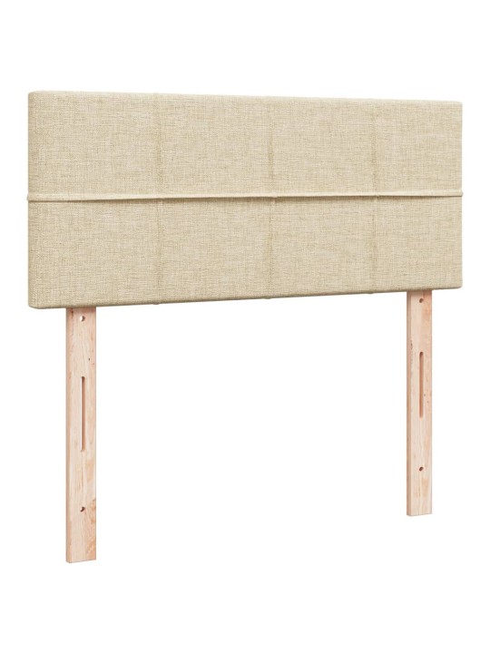 Box spring postel s matrací krémová 120x190 cm textil