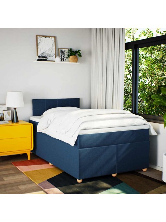 Box spring postel s matrací černá 120x190 cm textil