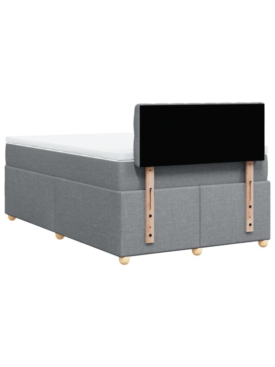 Box spring postel s matrací světle šedá 120x190 cm textil