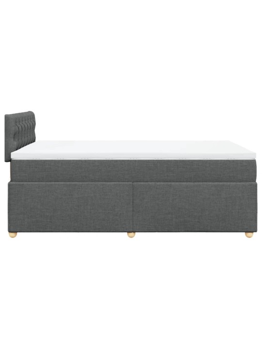 Box spring postel s matrací tmavě šedá 120x190 cm textil