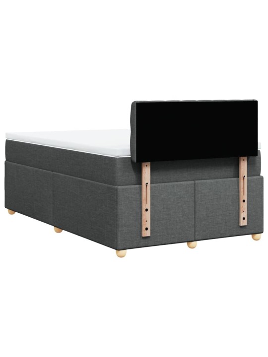 Box spring postel s matrací tmavě šedá 120x190 cm textil