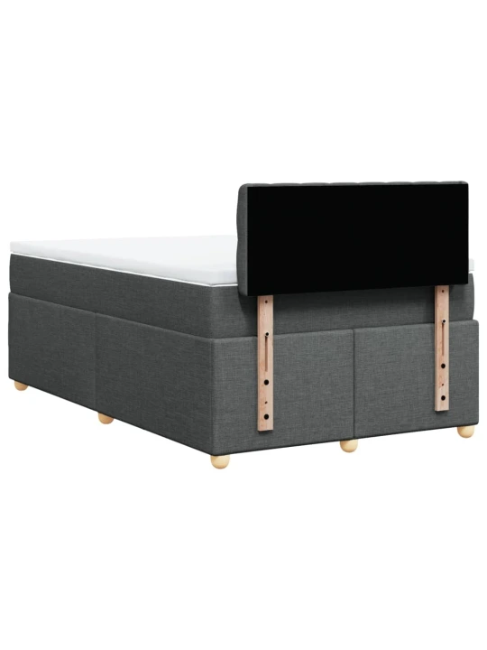 Box spring postel s matrací tmavě šedá 120x190 cm textil