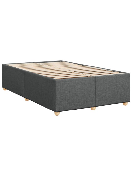Box spring postel s matrací tmavě šedá 120x190 cm textil