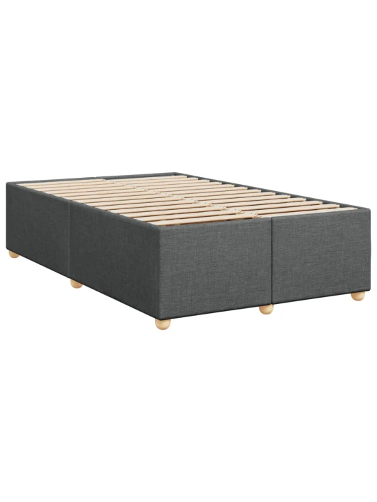 Box spring postel s matrací tmavě šedá 120x190 cm textil