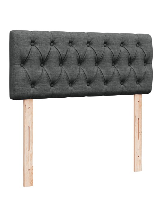 Box spring postel s matrací tmavě šedá 120x190 cm textil