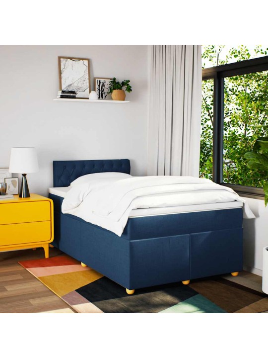 Box spring postel s matrací černá 120x190 cm textil