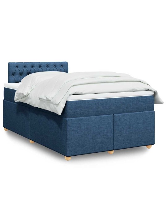 Box spring postel s matrací černá 120x190 cm textil