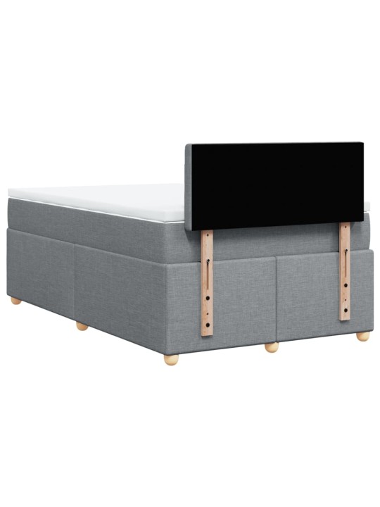 Box spring postel s matrací světle šedá 120x190 cm textil