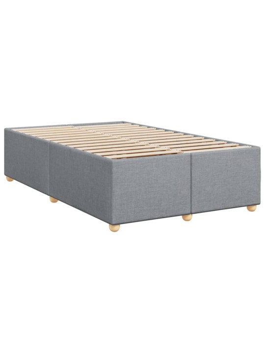 Box spring postel s matrací světle šedá 120x190 cm textil