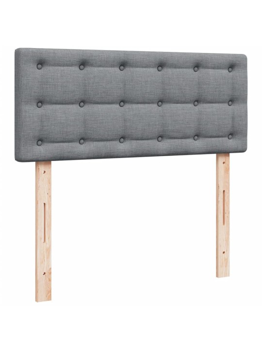 Box spring postel s matrací světle šedá 120x190 cm textil