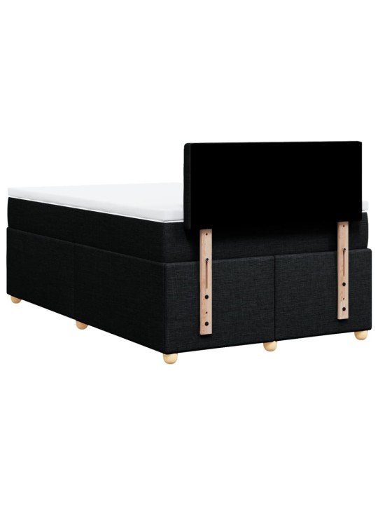 Box spring postel s matrací černá 120x190 cm textil