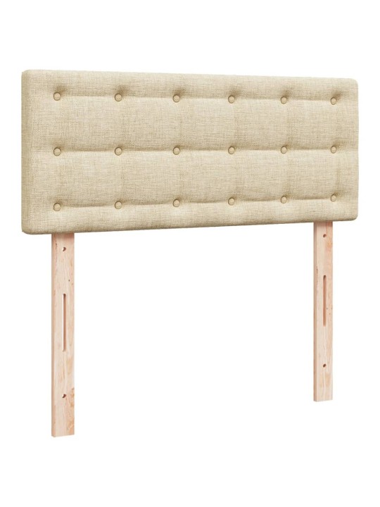 Box spring postel s matrací krémová 120x190 cm textil