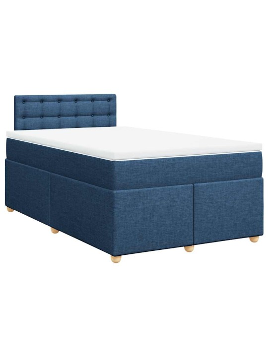 Box spring postel s matrací černá 120x190 cm textil