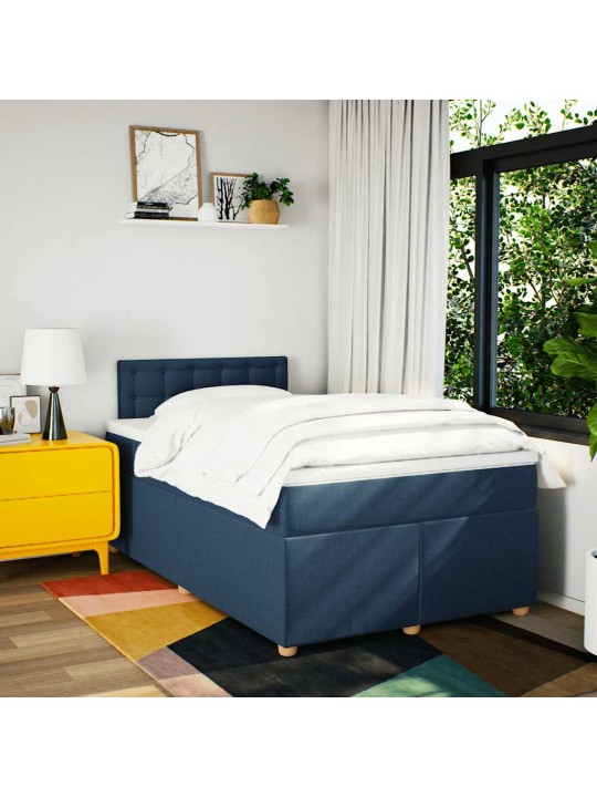 Box spring postel s matrací černá 120x190 cm textil