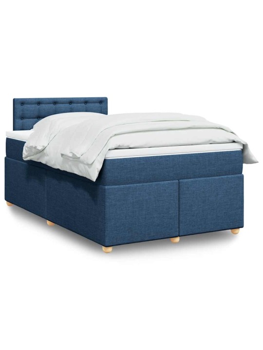 Box spring postel s matrací černá 120x190 cm textil