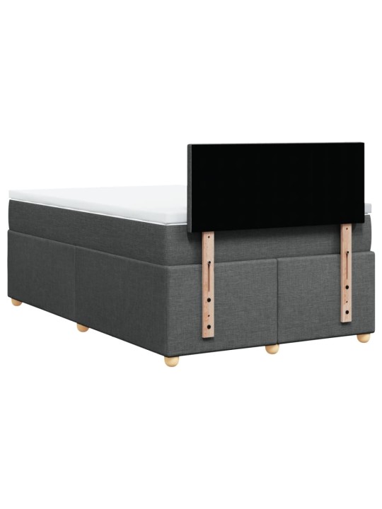 Box spring postel s matrací tmavě šedá 120x200 cm textil