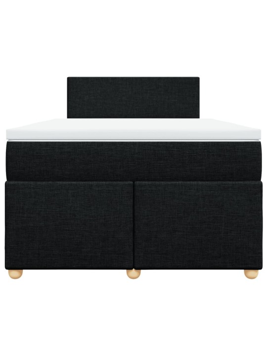 Box spring postel s matrací černá 120x200 cm textil