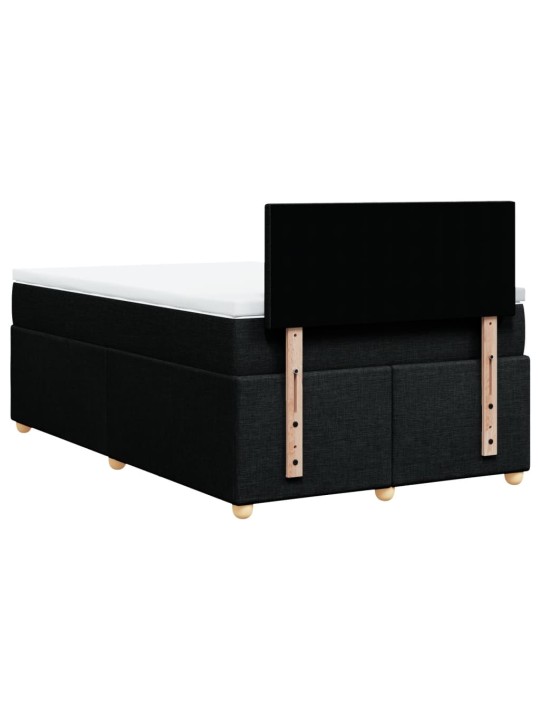 Box spring postel s matrací černá 120x200 cm textil