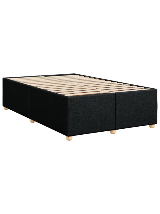 Box spring postel s matrací černá 120x200 cm textil