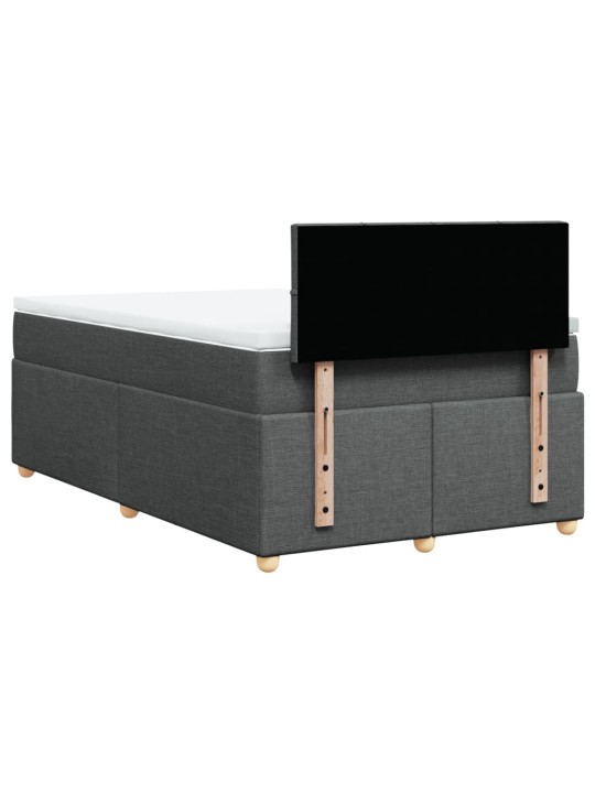 Box spring postel s matrací tmavě šedá 120x200 cm textil
