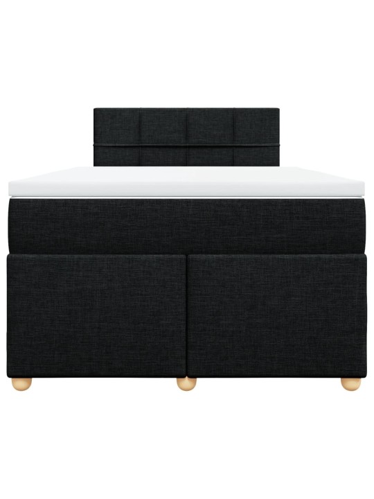 Box spring postel s matrací černá 120x200 cm textil