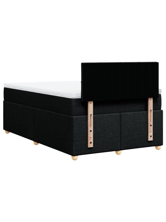 Box spring postel s matrací černá 120x200 cm textil