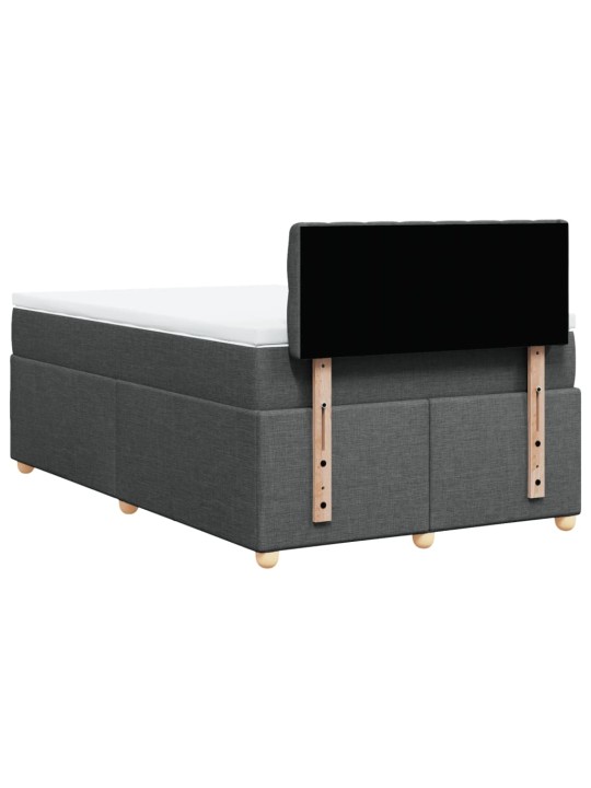Box spring postel s matrací tmavě šedá 120x200 cm textil