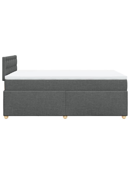 Box spring postel s matrací tmavě šedá 120x200 cm textil