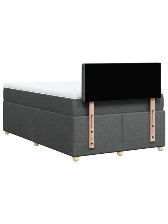 Box spring postel s matrací tmavě šedá 120x200 cm textil