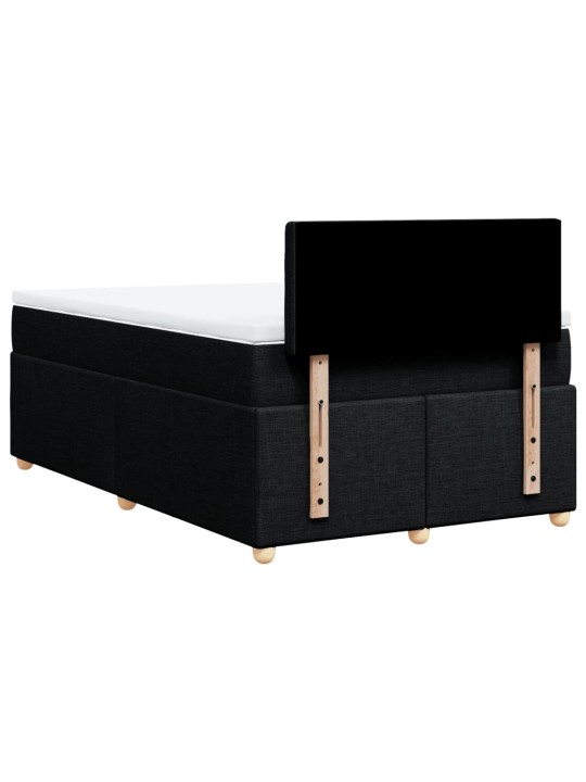 Box spring postel s matrací černá 120x200 cm textil