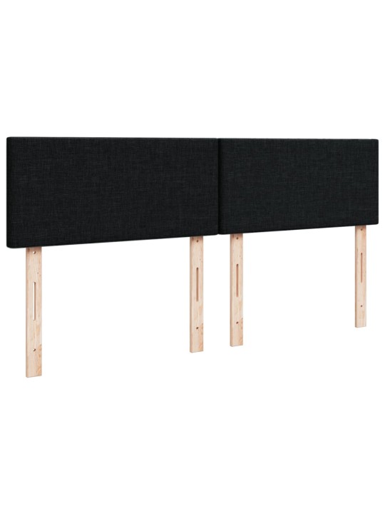 Box spring postel s matrací černá 140 x 190 cm textil