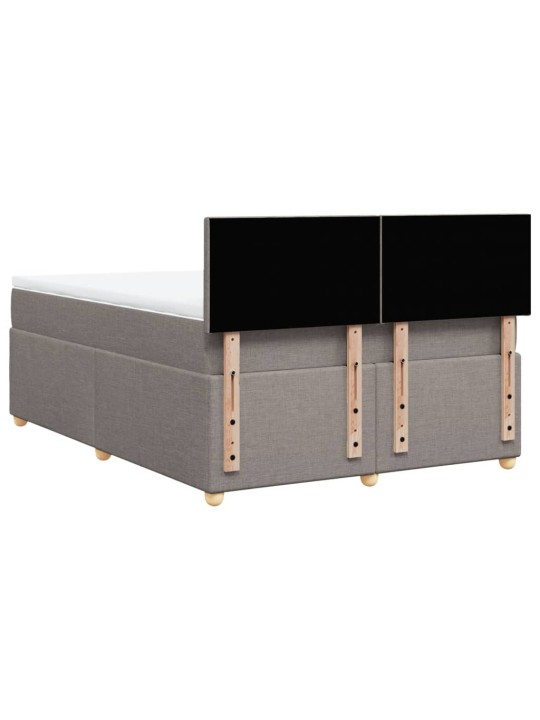 Box spring postel s matrací taupe 140x190 cm textil