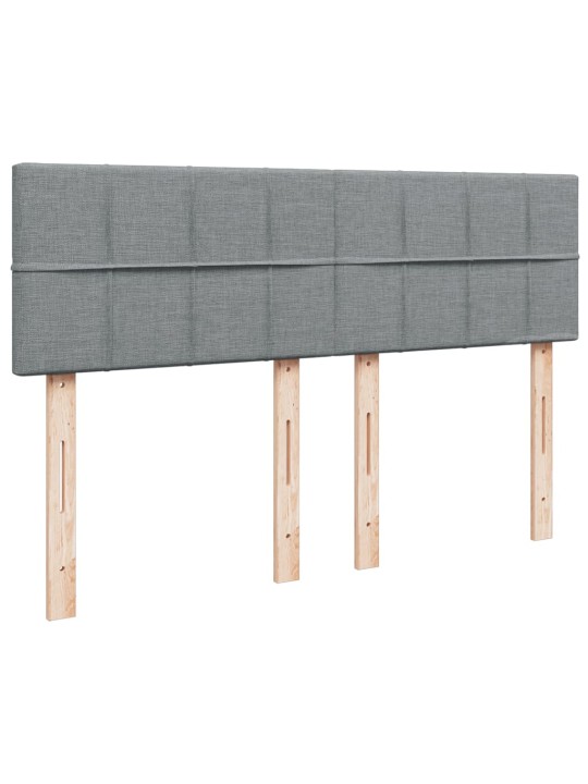 Box spring postel s matrací světle šedá 140 x 190 cm textil