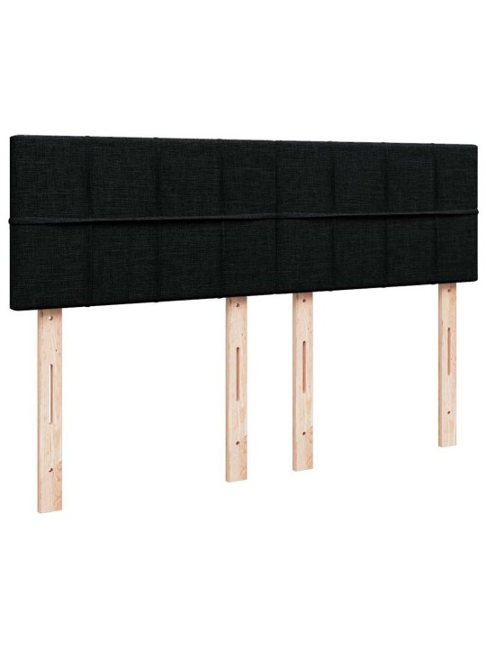 Box spring postel s matrací černá 140 x 190 cm textil