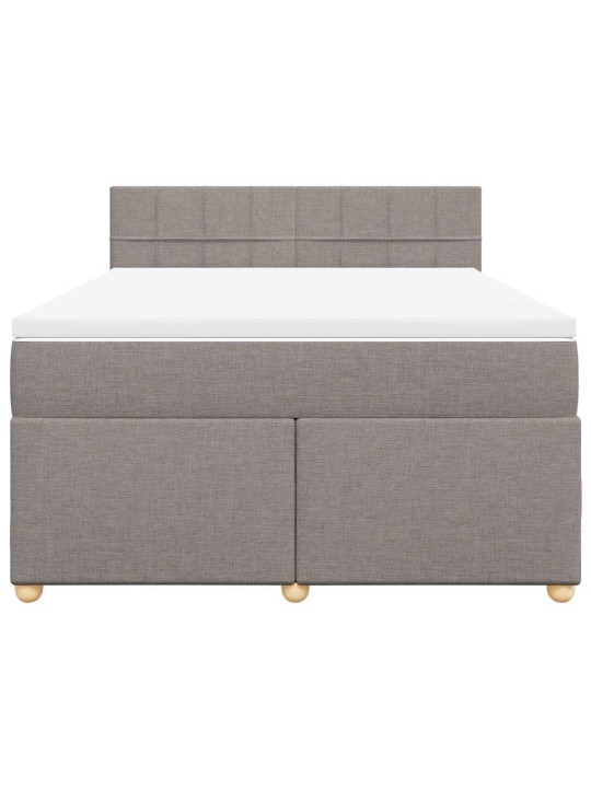 Box spring postel s matrací taupe 140x190 cm textil