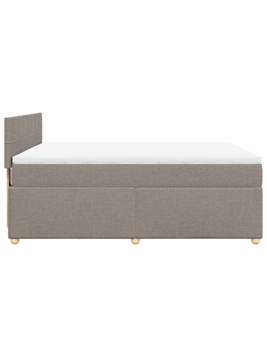 Box spring postel s matrací taupe 140x190 cm textil