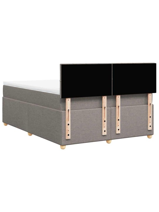 Box spring postel s matrací taupe 140x190 cm textil