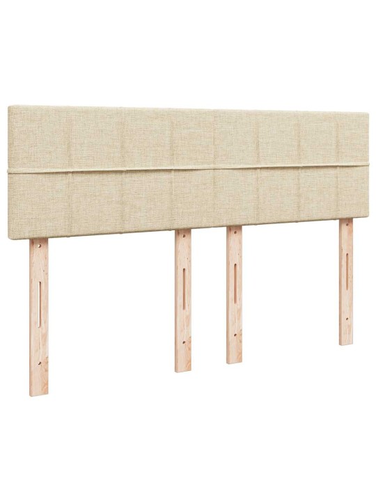 Box spring postel s matrací krémová 140x190 cm textil