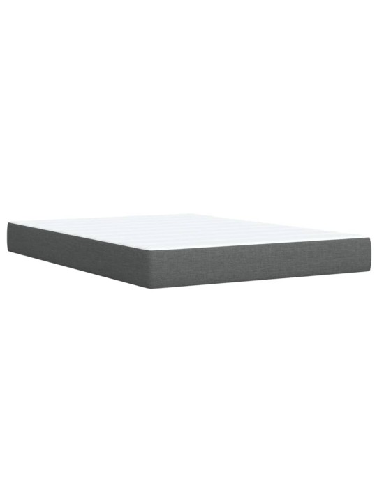 Box spring postel s matrací tmavě šedý 140 x 190 cm textil