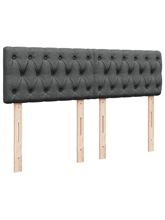 Box spring postel s matrací tmavě šedý 140 x 190 cm textil