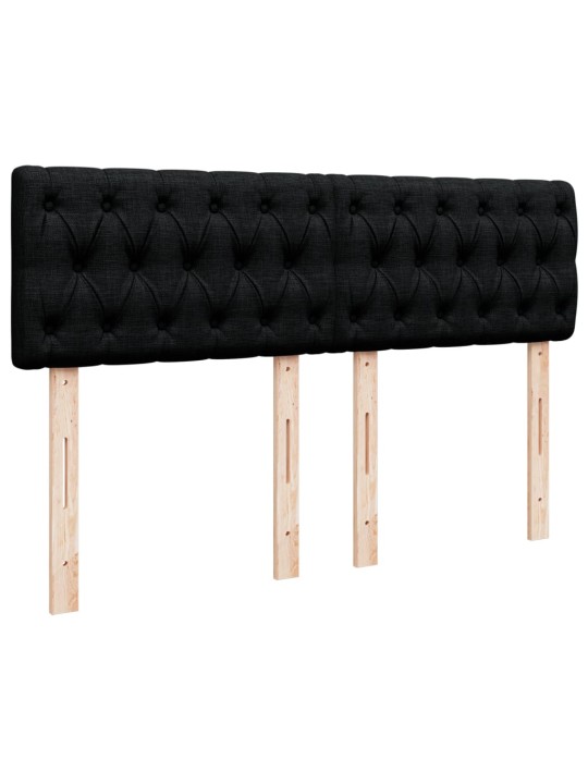 Box spring postel s matrací černá 140 x 190 cm textil