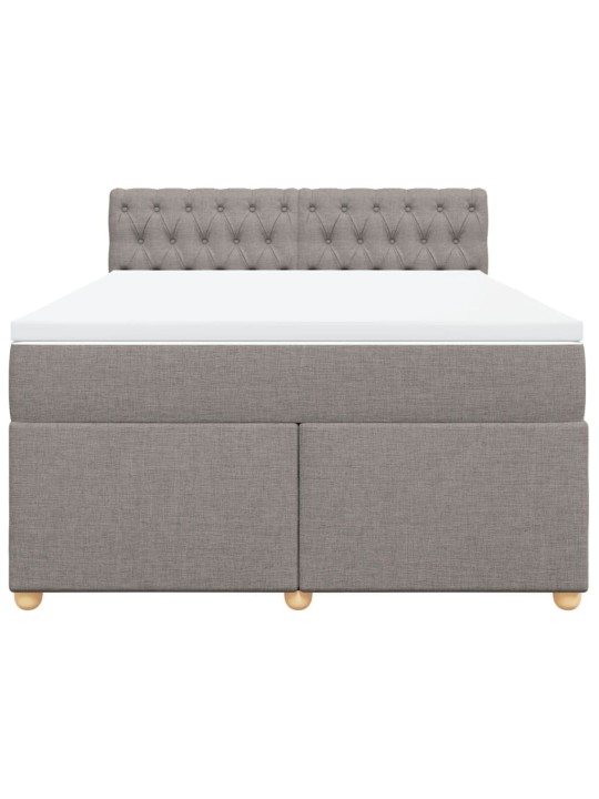 Box spring postel s matrací taupe 140x190 cm textil