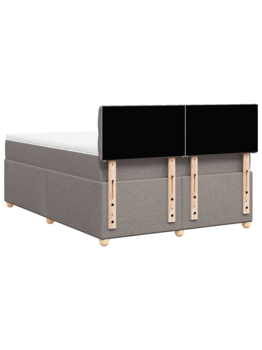 Box spring postel s matrací taupe 140x190 cm textil