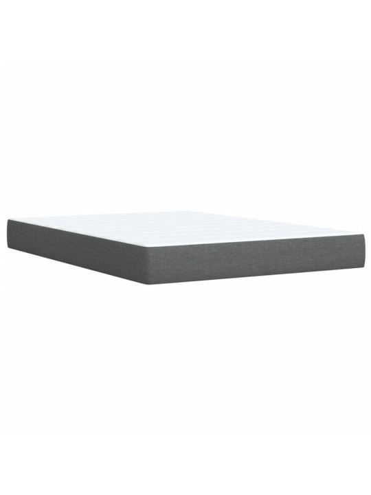 Box spring postel s matrací tmavě šedý 140 x 190 cm textil
