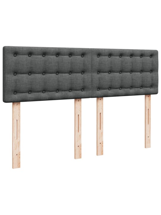 Box spring postel s matrací tmavě šedý 140 x 190 cm textil