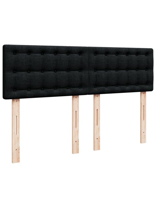 Box spring postel s matrací černá 140 x 190 cm textil