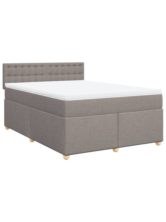 Box spring postel s matrací taupe 140x190 cm textil