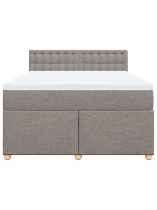 Box spring postel s matrací taupe 140x190 cm textil