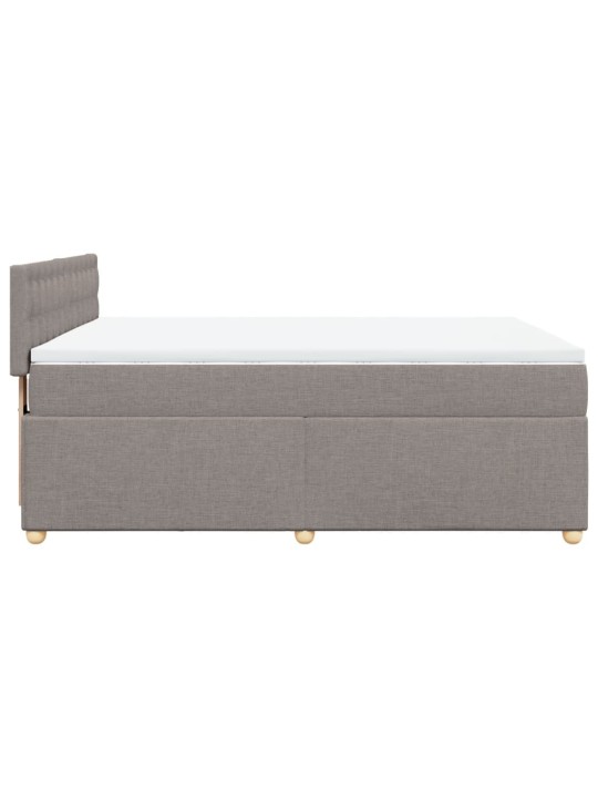 Box spring postel s matrací taupe 140x190 cm textil