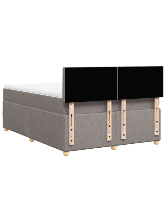 Box spring postel s matrací taupe 140x190 cm textil